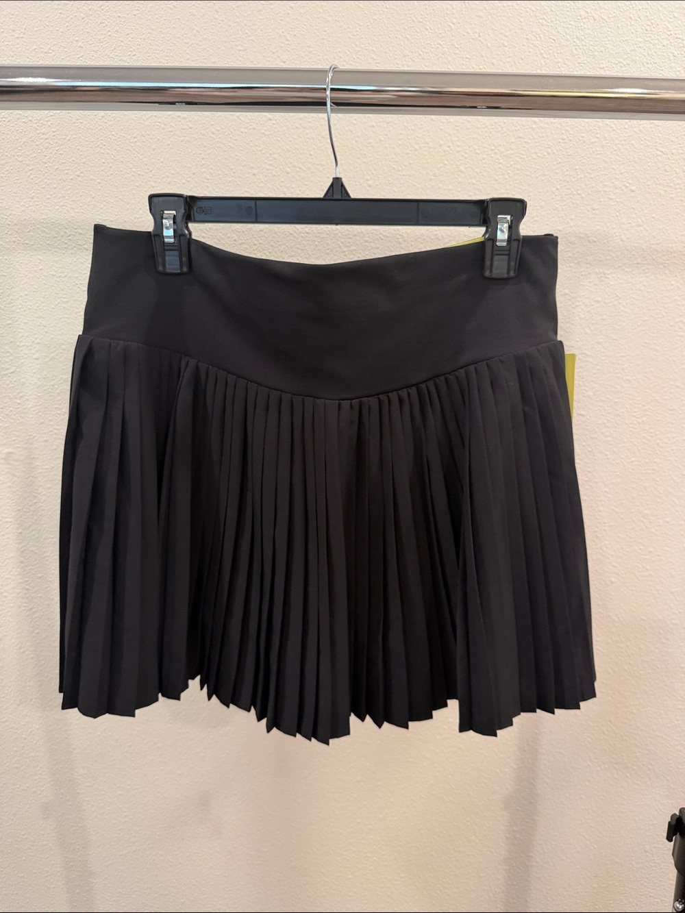all in motion Black Pleated Mini Skirt with Wide Waistband